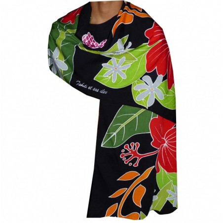 Mini paréo triple hibiscus