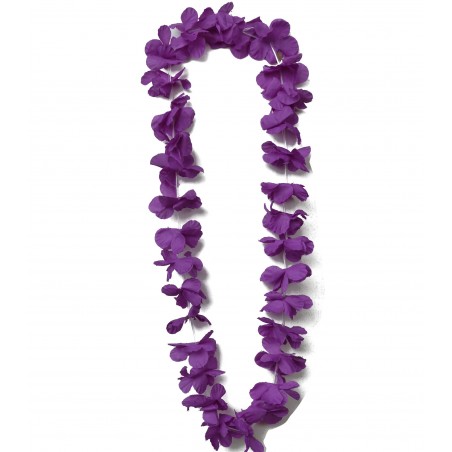 Collier hawaïen de fleurs Honolulu - Violet