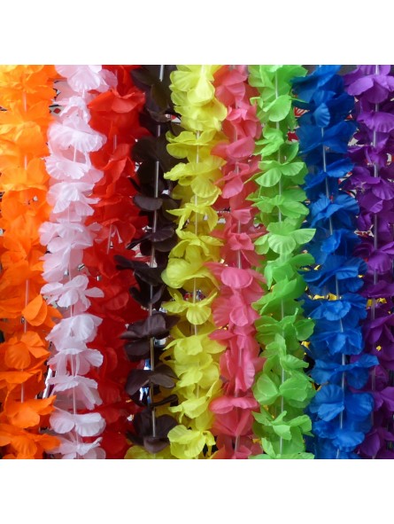 Par 10, Collier hawaïen de fleurs Honolulu - Rouge