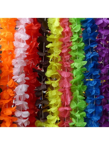 Par 10, Collier hawaïen de fleurs Honolulu - Rouge