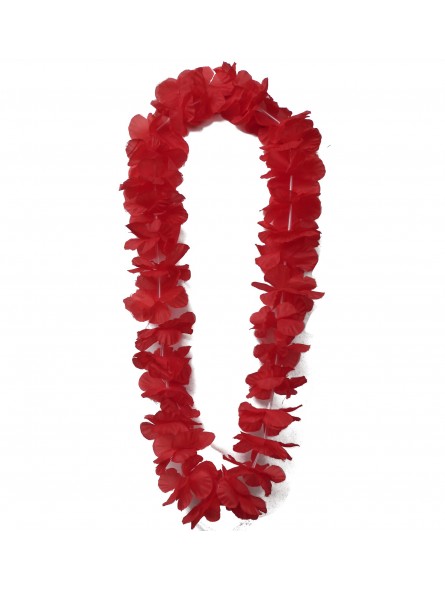 Par 10, Collier hawaïen de fleurs Honolulu - Rouge