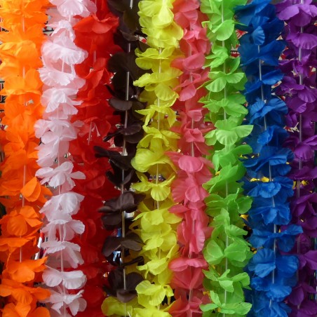 Par 10, Collier hawaïen de fleurs Honolulu - Jaune