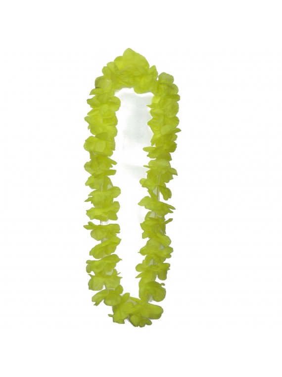 Par 100, Collier hawaïen de fleurs Honolulu - Jaune