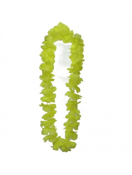 Par 100, Collier hawaïen de fleurs Honolulu - Jaune