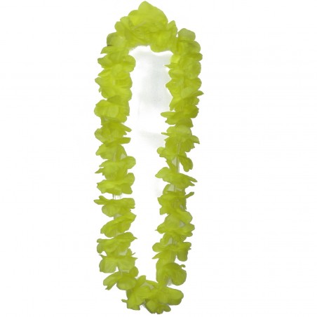 Par 100, Collier hawaïen de fleurs Honolulu - Jaune