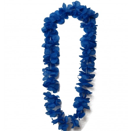 Par 100, Collier hawaïen de fleurs Honolulu - Bleu