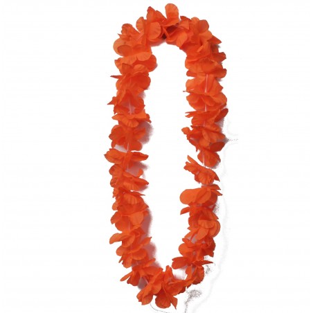 Par 10, Collier hawaïen de fleurs Honolulu - Orange