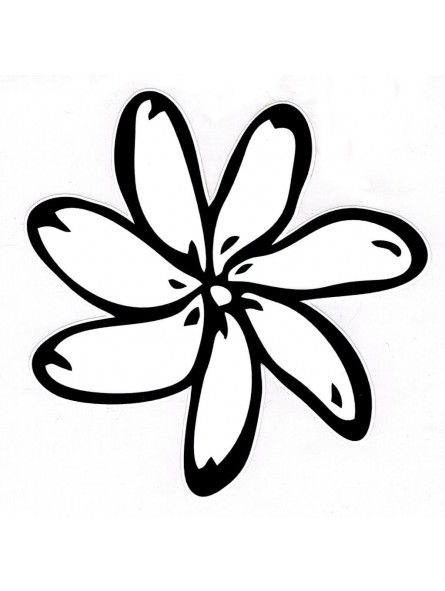 Autocollant Fleurs de Tiaré 12.5 cm