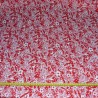 Tissu petites fleurs rouge canopée