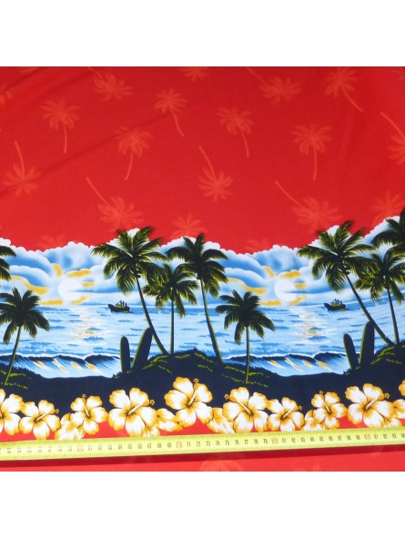 Tissu coton PALM BEACH