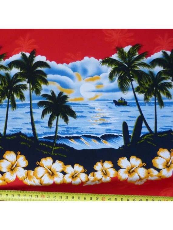 Tissu coton PALM BEACH