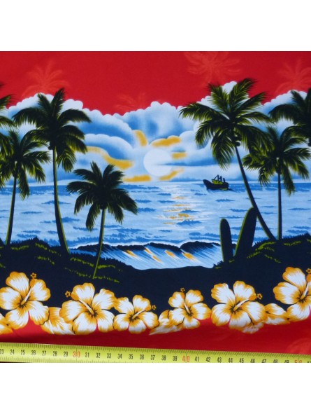 Tissu coton PALM BEACH