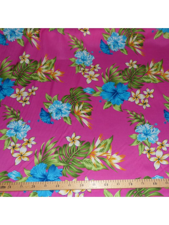 Tissu rose vintage hawaï
