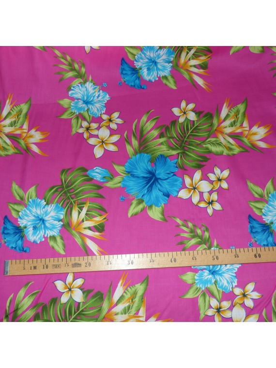 Tissu rose vintage hawaï