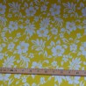 TISSU HIBISCUS JAUNE ET BLANC BEST SELLER