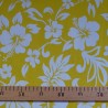 TISSU HIBISCUS JAUNE ET BLANC BEST SELLER