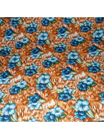 Tissu viscose Hawaï sixties