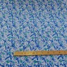 Tissu bleu petites fleurs canopée