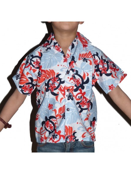 Chemise hawaïenne tortue enfant 
