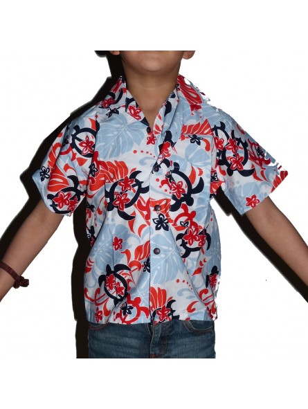 Chemise hawaïenne tortue enfant 