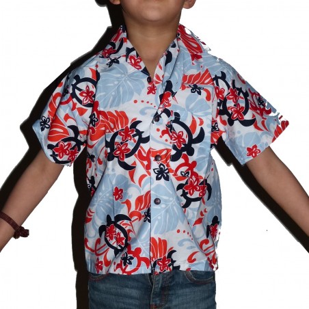 Chemise hawaïenne tortue enfant 