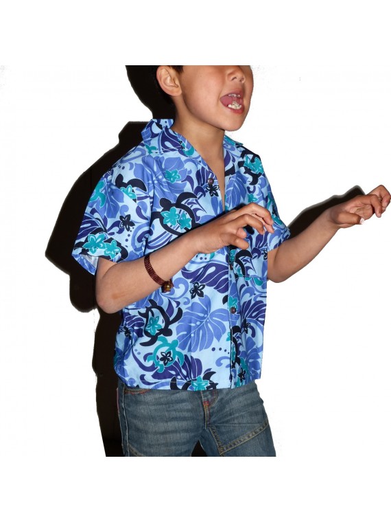 Chemise hawaïenne tortue enfant 