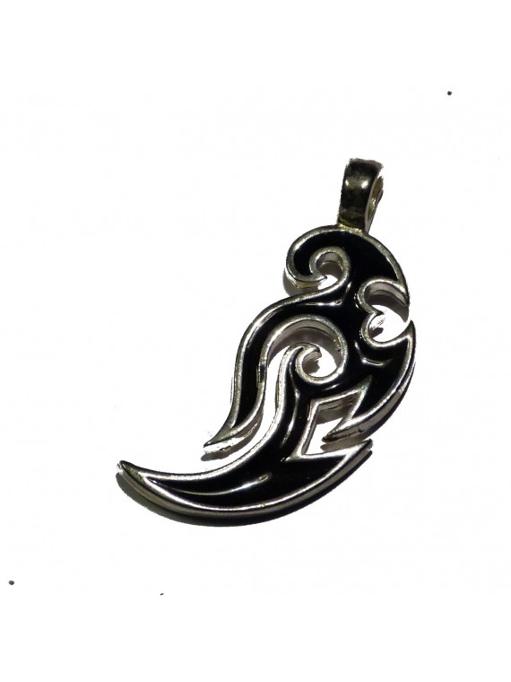 Pendentif Tatouage Tribal Noir