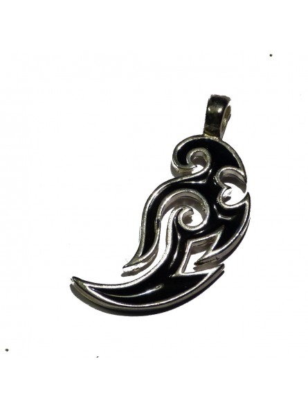 Pendentif Tatouage Tribal Noir