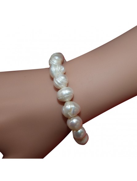 Bracelet en perle blanche