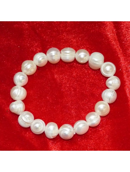 Bracelet en perle blanche