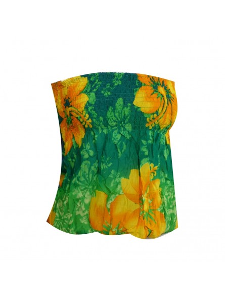 Bustier froncé femme Gauguin Hibiscus