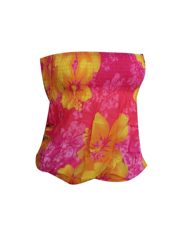 Bustier froncé femme Gauguin Hibiscus