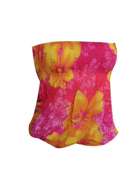 Bustier froncé femme Gauguin Hibiscus