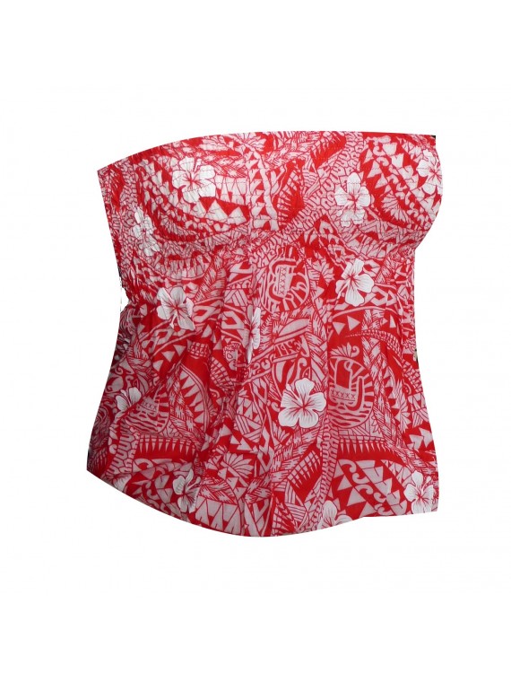 Bustier froncé femme Polynésian Tattoo