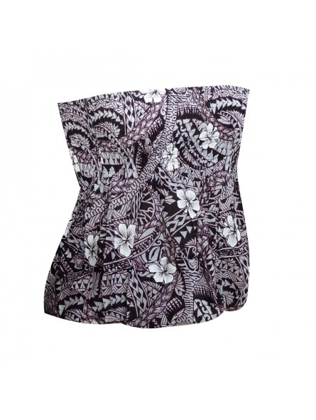 Bustier froncé femme Polynésian Tattoo