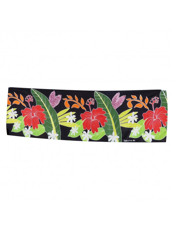 Mini paréo triple hibiscus