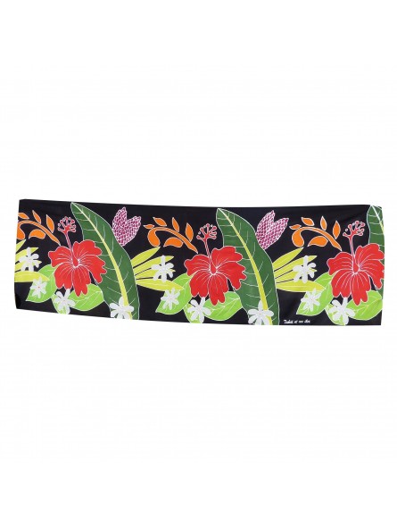 Mini paréo triple hibiscus