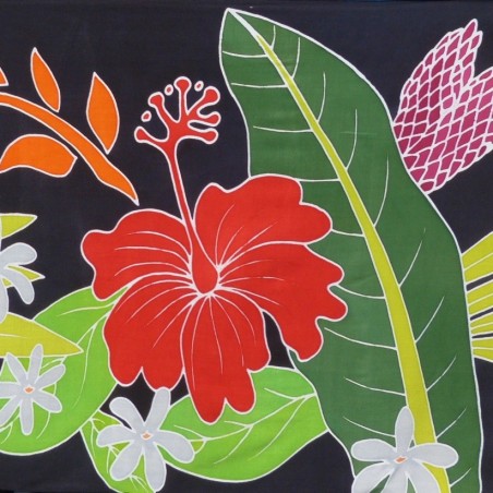 Mini paréo triple hibiscus