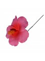 Hibiscus rose sur tige métale