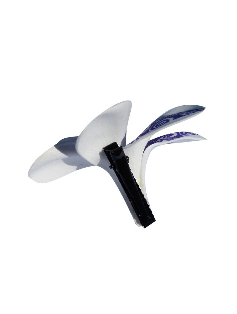 Fleur rouge marori  sur barrette