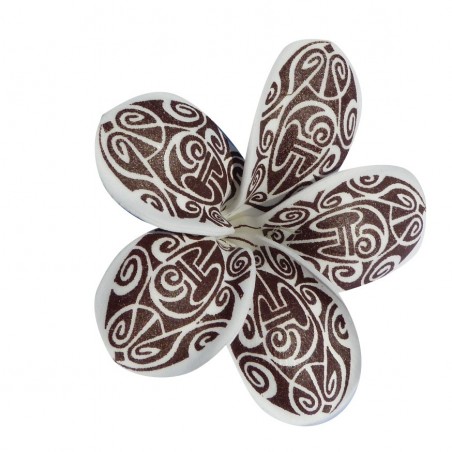 Fleur marron marori  sur barrette