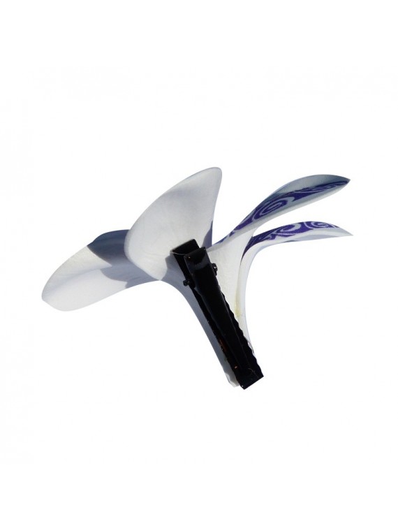 Fleur verte marori  sur barrette