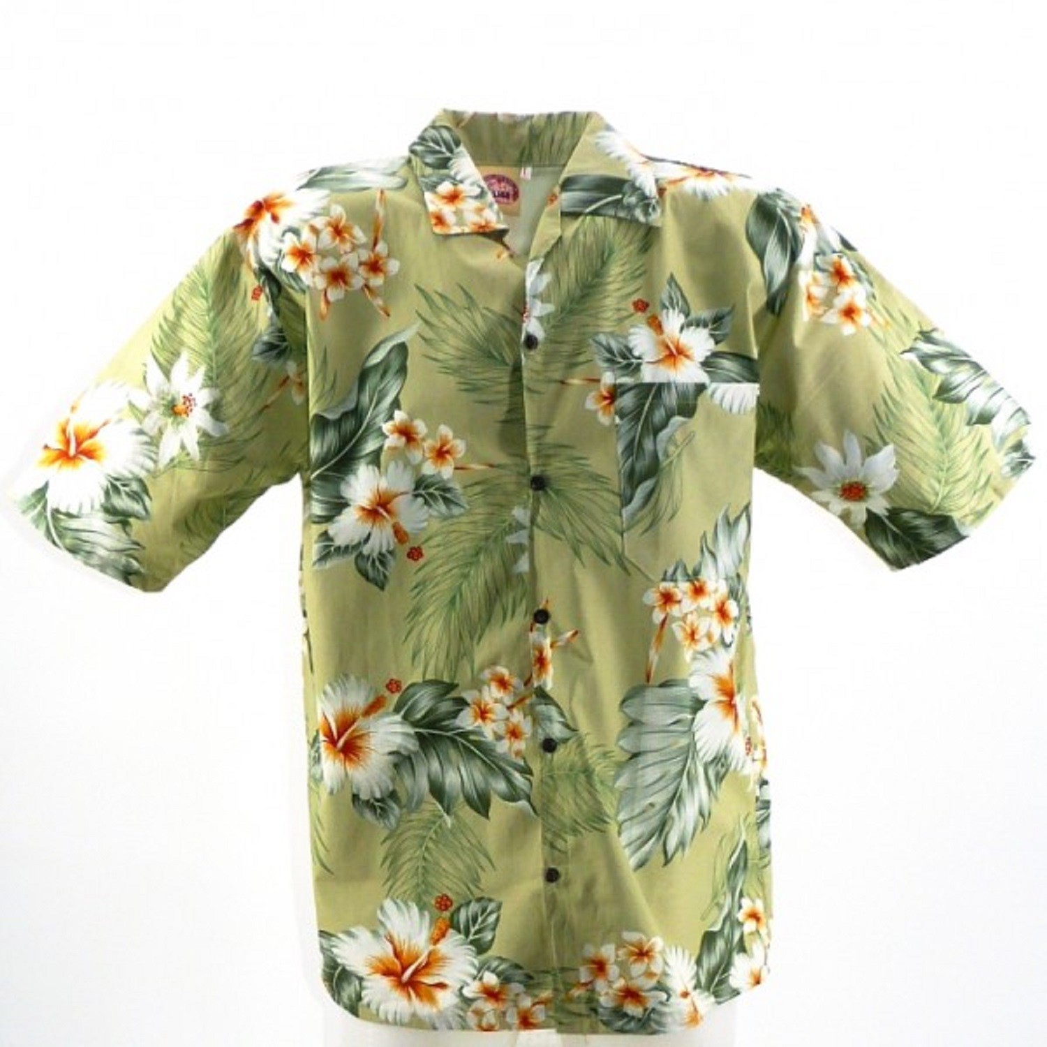Chemise hawaïenne blanche et rose paradis