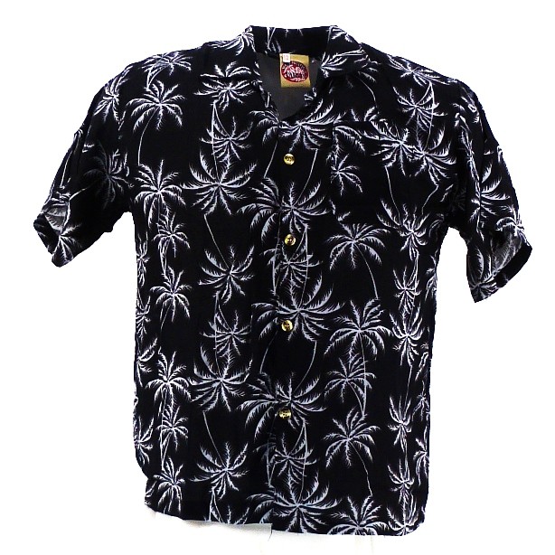 Chemise hawaïenne noire Hawaiian