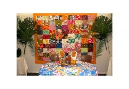 Couverture patchwrok polynésienne