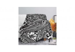 Plaids aux motifs polynésiens et plaids aux motifs tahitien tatouage